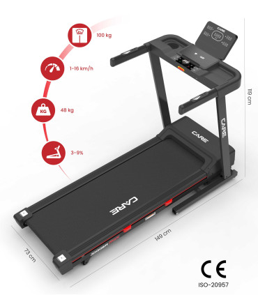Tapis de course connecté - 16km/h - CARE - Jogger max - KINOMAP - FBA-DE