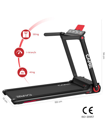 Tapis de course - 14km/h - CARE - JOG XP - FBA