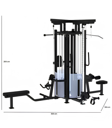 Tour 4 Postes CARE - Station Multi-Exercices Haute Résistance