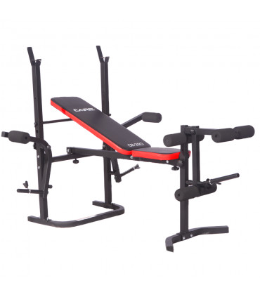 Banc de musculation pliable abdominaux et dorsaux/foldable abdominal and  back weight training bench With 2 dumbbells + 2 training ropes FR