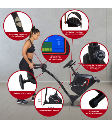 Vélo d'appartement - SPORTER 21 programmes - Reconditionné