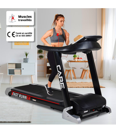 Tapis de course connecté - 22km/h - CARE - FAST RUNNER - Reconditionné