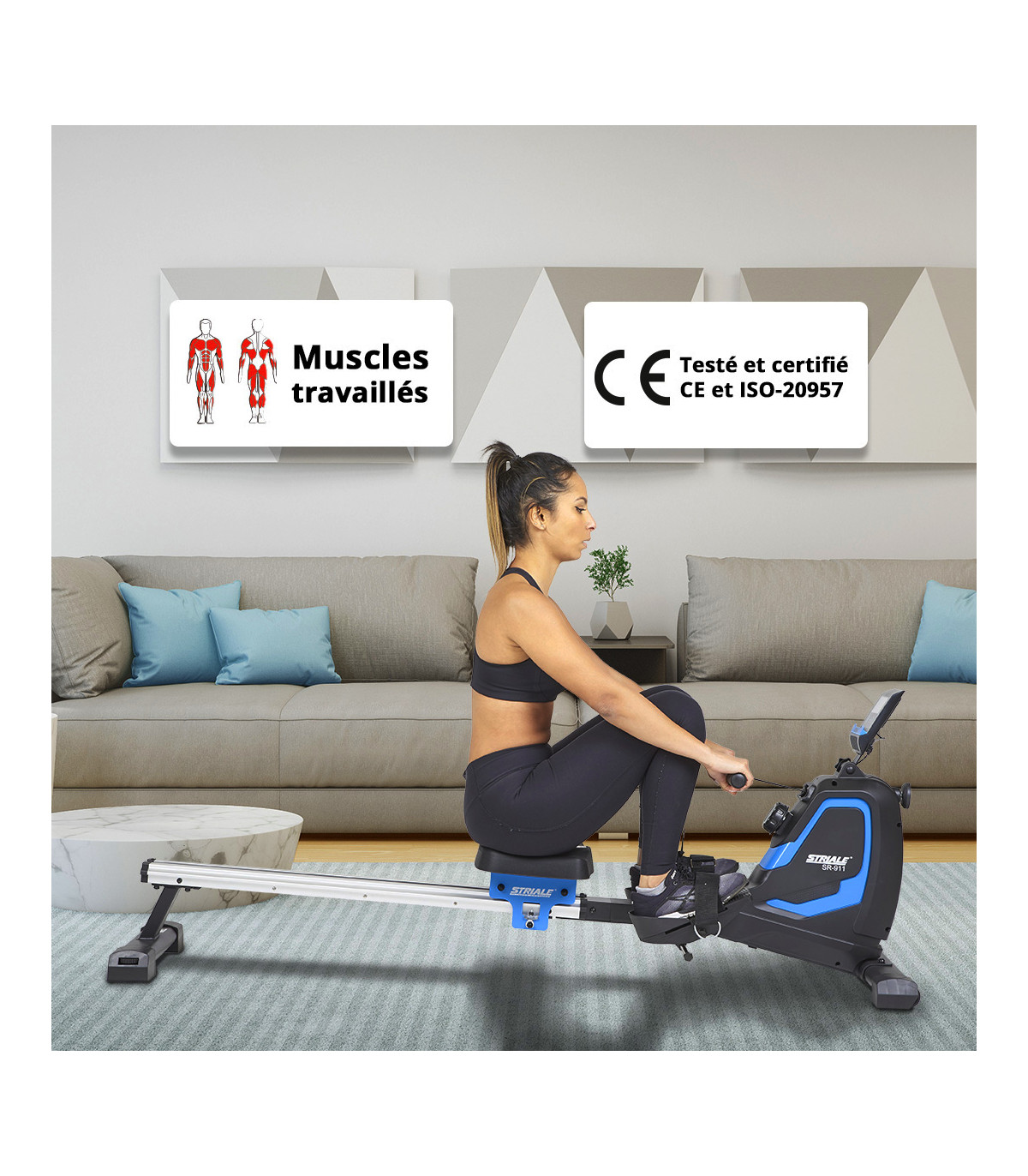 Rameur Striale SR 911 Silencieux R sistance Magn tique Care