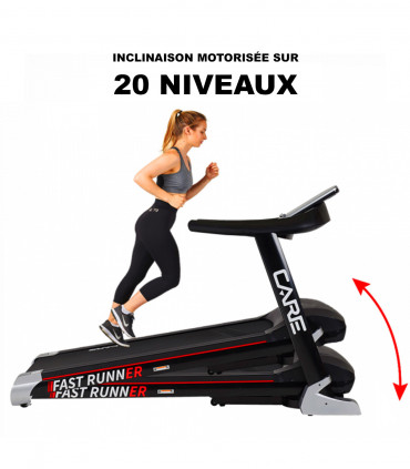Tapis de course connecté - 22km/h - CARE - FAST RUNNER - Reconditionné