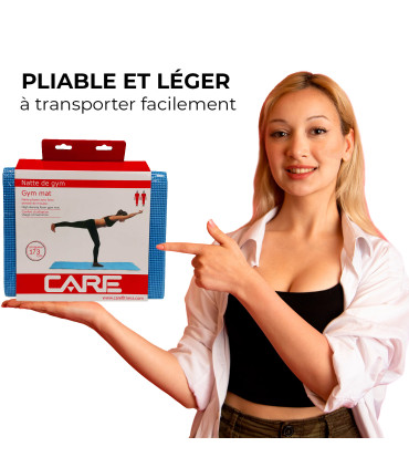 Natte de gym pliée 173 x 61 x 0,5cm - CARE