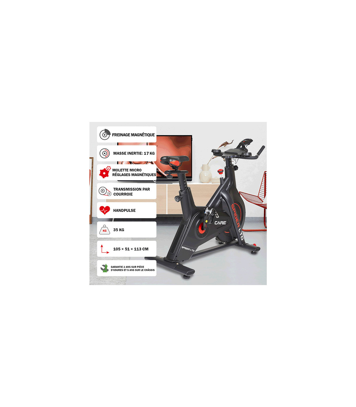 Velo de biking connecte Spider LTD Reconditionne