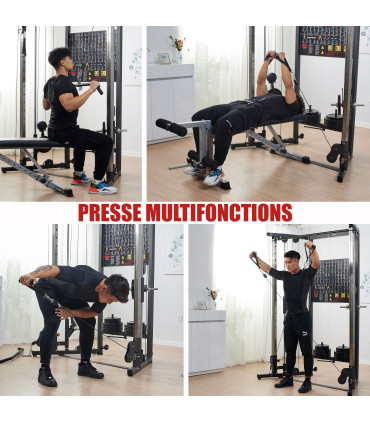 Station de musculation pliante double poulie – CARE – premium line