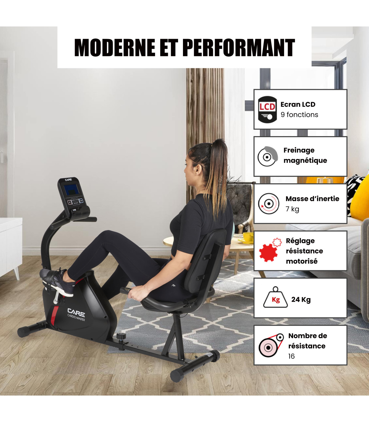 Vélo d'appartement  CARDIO MASTER connecté