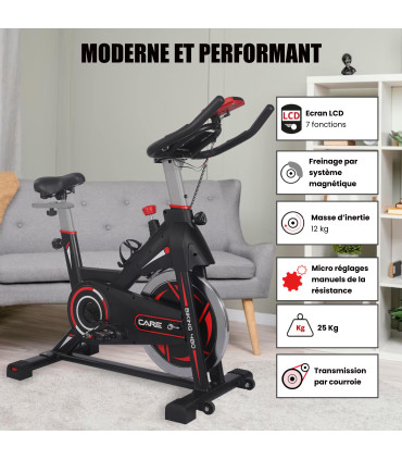 Vélo Biking 480 - CARE - Magnetique Noir -Reconditionné