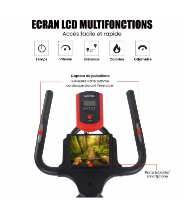 Vélo Biking 480 - CARE - Magnetique Noir -Reconditionné