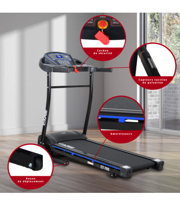 Tapis de course connecté - 16km/h - CARE -FBA- CT-705-2 - KINOMAP