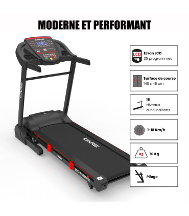 Tapis de course connecté - 18km/h - CARE -FBA- JOG RUNNER - KINOMAP
