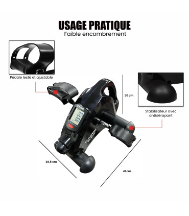 Mini pédalier – M bike Noir - FBA - CARE