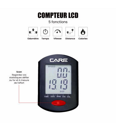 Mini pédalier – M bike Noir - FBA - CARE