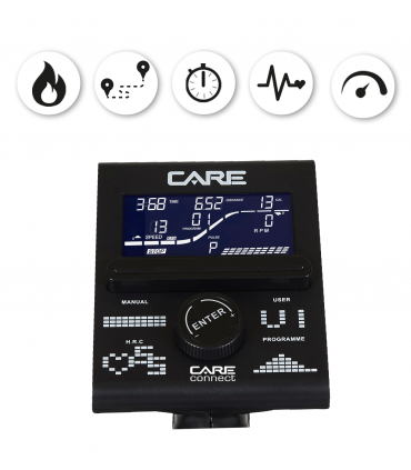 Vélo d'appartement - CARE - CV-395 Ergomètre et connecté - FBA-DE