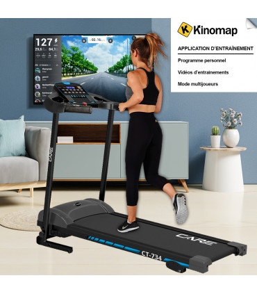 Tapis de course connecté - 14km/h - CARE - CT-734-2 FBA-DE - KINOMAP