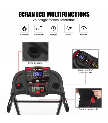 Tapis de course connecté - 18km/h - CARE -FBA-DE - JOG RUNNER - KINOMAP