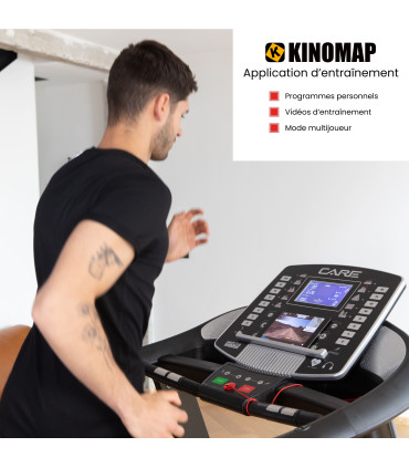 Tapis de course connecté - 22km/h - CARE - FAST RUNNER - KINOMAP