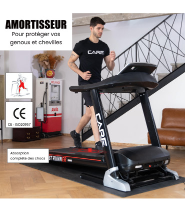 Tapis de course connecté - 22km/h - CARE - FAST RUNNER - KINOMAP