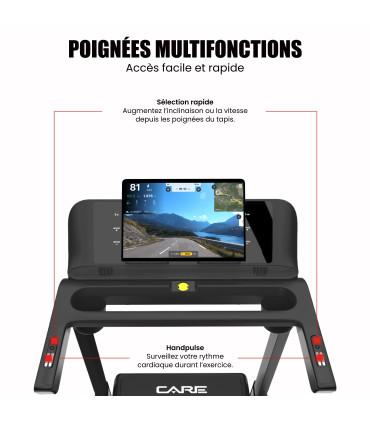 Tapis de course connecté - 20km/h - CARE -FBA CT-750 - KINOMAP