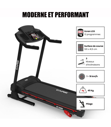 Tapis de course connecté - 16km/h - CARE - CT-5588-2 - KINOMAP - FBA